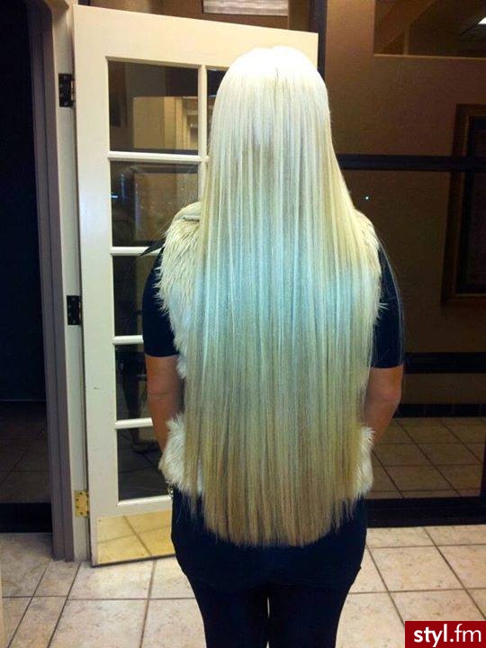 Blond Rozpuszczone Proste Na co dzień Długie Fryzury