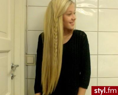 Blond Warkocze Proste Na co dzień Długie Fryzury