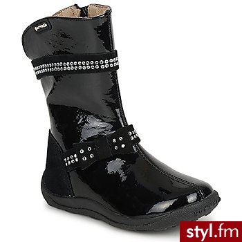 Garvalin Buty Dziecko  Velmette Black / VERNIS - Kozaki Buty Moda