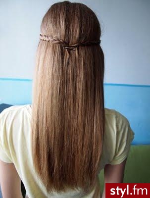 Blond Warkocze Proste Na co dzień Krótkie Fryzury