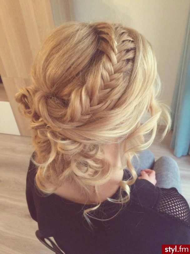 Blond Upięcie Kręcone Wieczorowe Długie Fryzury