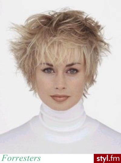Blond Rozpuszczone Proste z grzywką Na co dzień Krótkie Fryzury