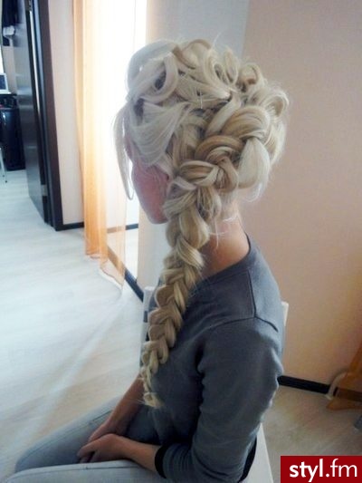 Blond Warkocze Proste Na co dzień Długie Fryzury