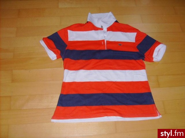 polówka LACOSTE. Mam do sprzedania polówkę Lacoste w paski, rozmiar M - Misz-masz