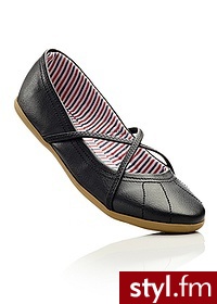 Bonprix Baleriny czarny 929432_18409 - Balerinki Buty Moda