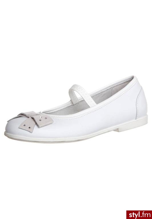 fullstop. Baleriny z zapięciem biały - Balerinki Buty Moda