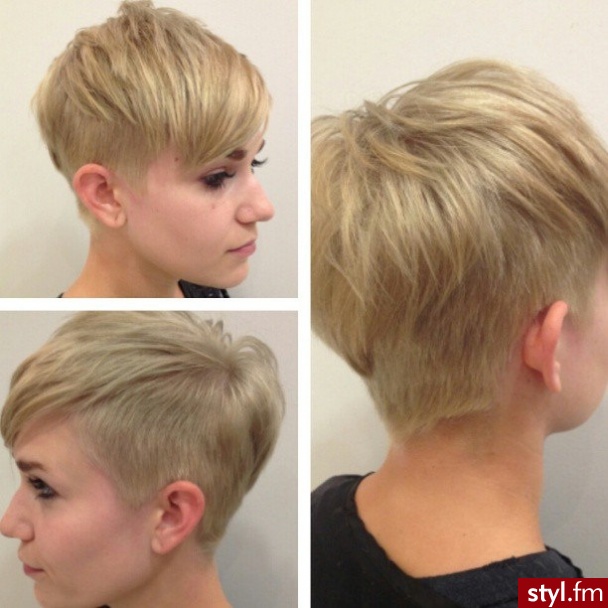 Blond Rozpuszczone Proste z grzywką Na co dzień Krótkie Fryzury
