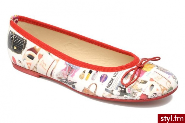 Coco et abricot Balerinki G2 Toile W by (Multikolor) - Balerinki Buty Moda