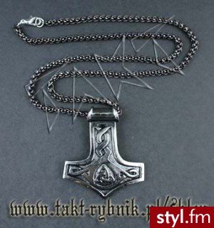 Wisiorek MŁOT THORA 12 -9063 - Wisiorki Biżuteria Moda