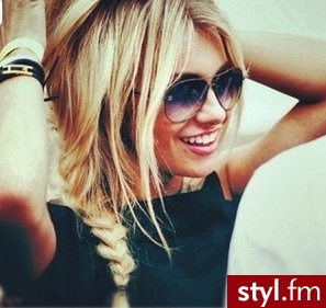 Blond Warkocze Proste Na co dzień Średnie Fryzury