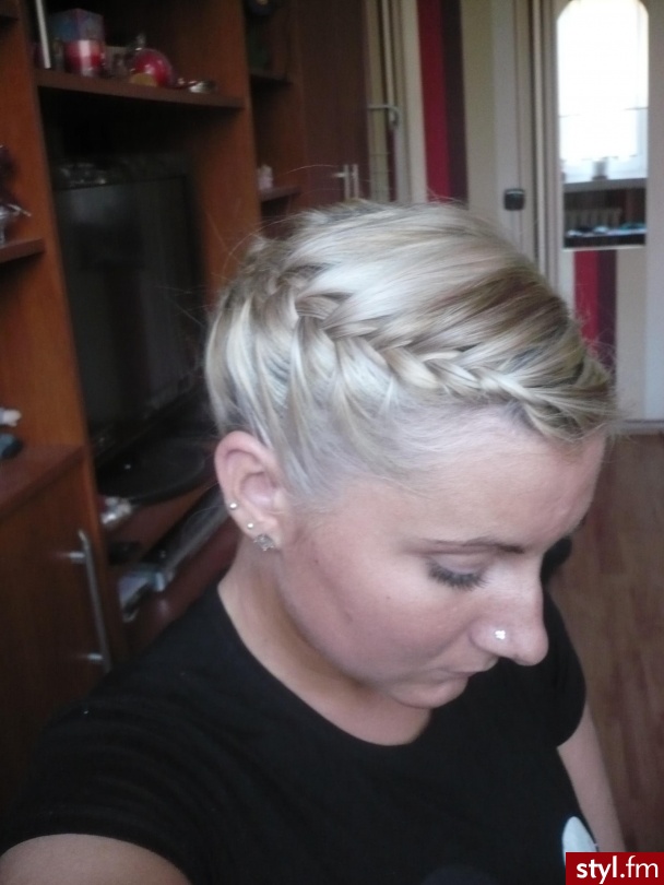 Blond Warkocze Proste Na co dzień Średnie Fryzury
