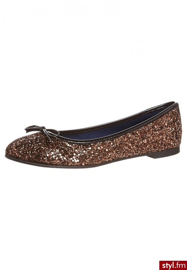 Jonny´S Vegan Glitter Baleriny Brązowy - Balerinki Buty Moda