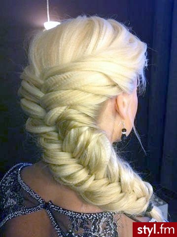 Blond Warkocze Proste Na co dzień Długie Fryzury