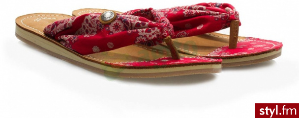 PEPE JEANS Japonki liverpool czerwone 078837 - Klapki Buty Moda