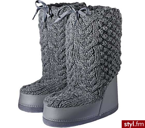 Barts buty Knitted Boots - szare / dark heather - Pozostałe Buty Moda