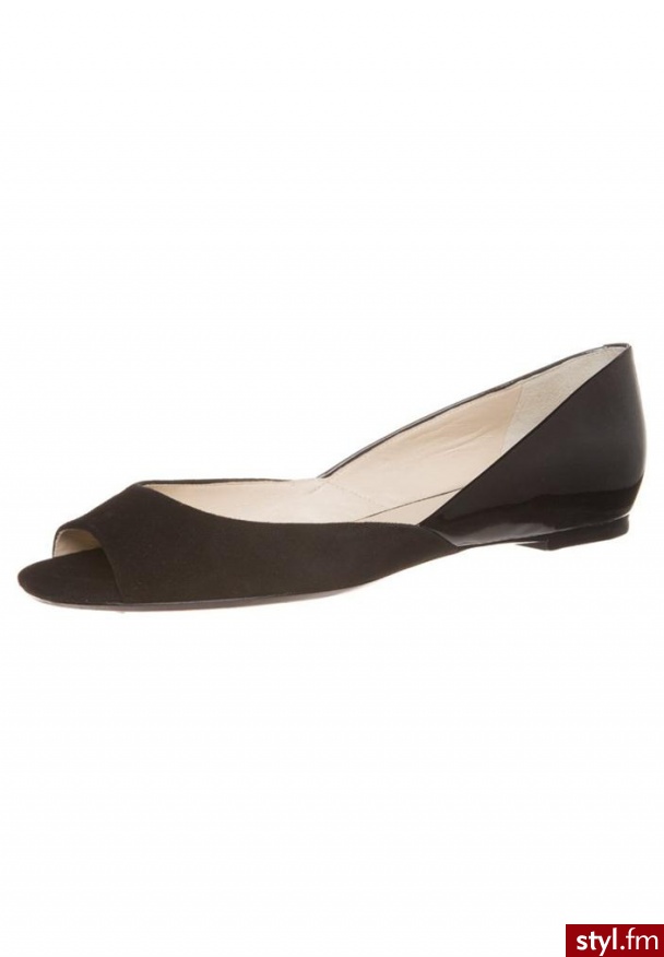 KORS Michael Kors TULLAH Baleriny Peep Toe czarny - Balerinki Buty Moda