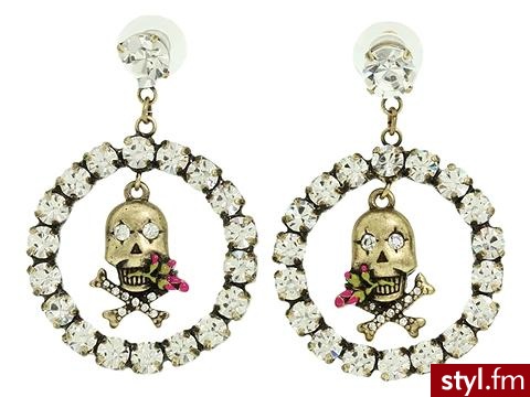 czaszki obtoczone kryształkami 56$ Betsey Johnson - Pozostałe Dodatki Moda