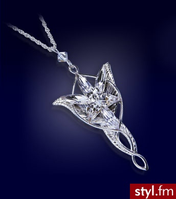 LOTR Arwen`s Evenstar Pendant - Posrebrzany wisiorek Arweny (nob9837) - Wisiorki Biżuteria Moda