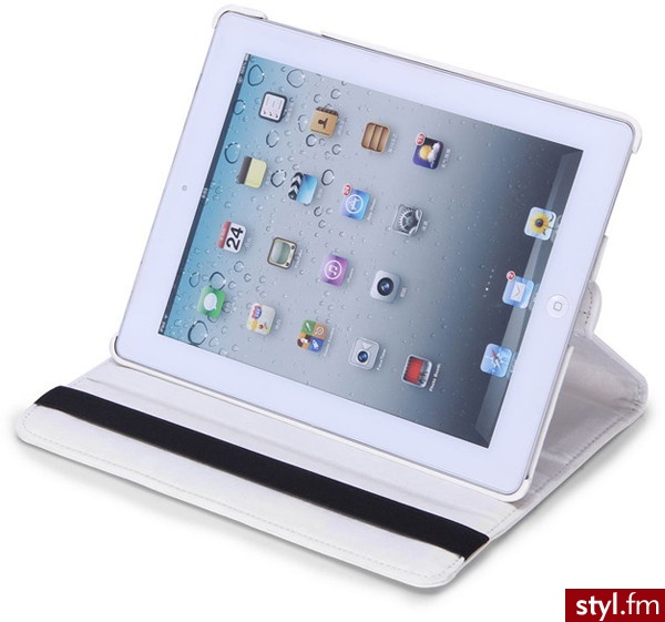 ETUIIPAD ETUI OBROTOWE 360 DO IPAD 2 3 4 biały - Portfele i etui Dodatki Moda