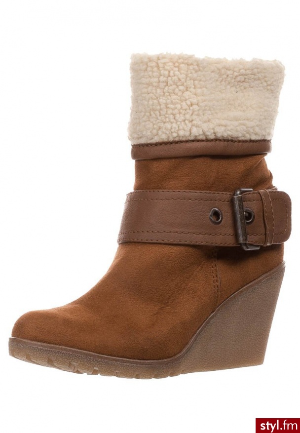 Anna Field Botki i Ankle Boots brązowy - Botki Buty Moda