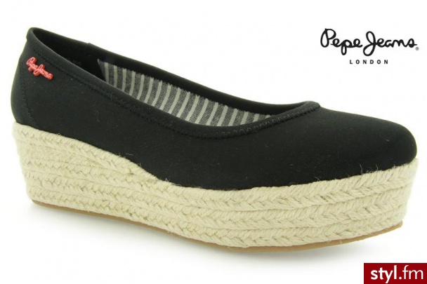 Pepe Jeans LEYTON BLACK FABRIC - Koturny Buty Moda
