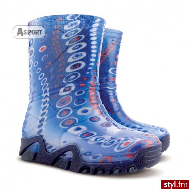 Kalosze dziecięce STORMIC PRINT bąbelki Demar - Kalosze Buty Moda