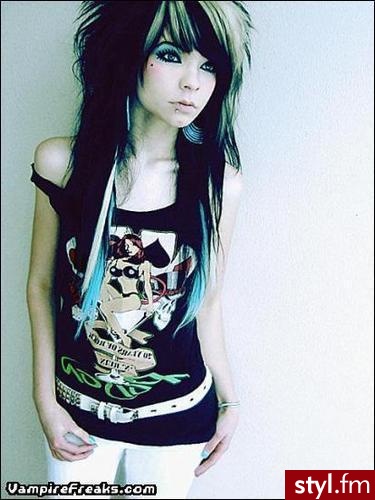 EMO Alternatywne Średnie Fryzury