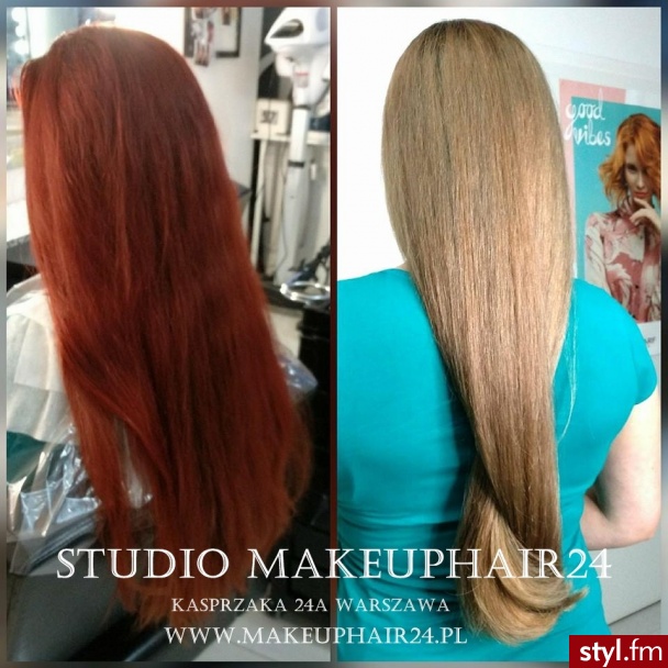 dekoloryzacja Warszawa fryzjer gwiazd studio makeuphair24 - Blond Rozpuszczone Proste Na co dzień Długie Fryzury