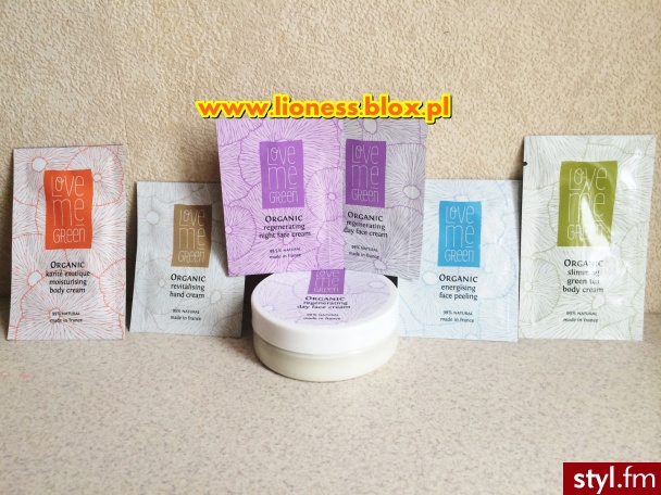 Informacje o tych produktach znajdziecie w FILMIE: https://www.youtube.com/watch?v=O72JFFP0cjg jak i w NOTCE NA BLOGU: http://lioness.blox.pl/2014/03/Love-Me-Green-Krem-do-twarzy-Probki.html - Kosmetyki