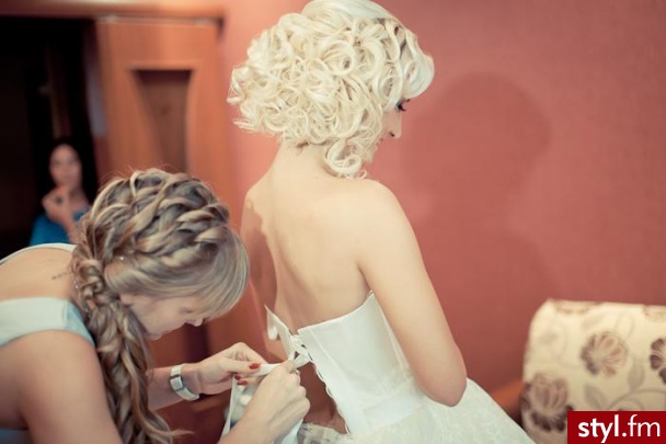 Blond Upięcie Kręcone Ślubne Długie Fryzury