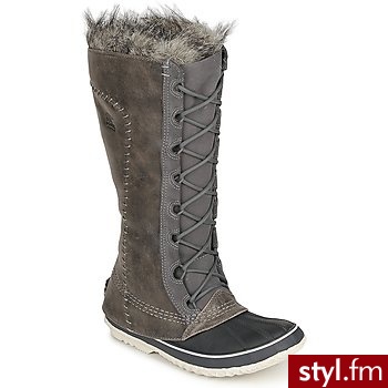 Sorel BUTY CATE THE GREAT Grey - Kozaki Buty Moda