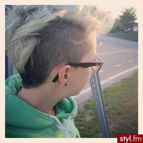 Blond Irokez damski Proste Na co dzień Krótkie Fryzury