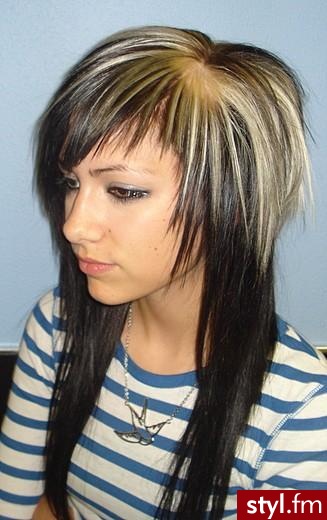 EMO Alternatywne Średnie Fryzury