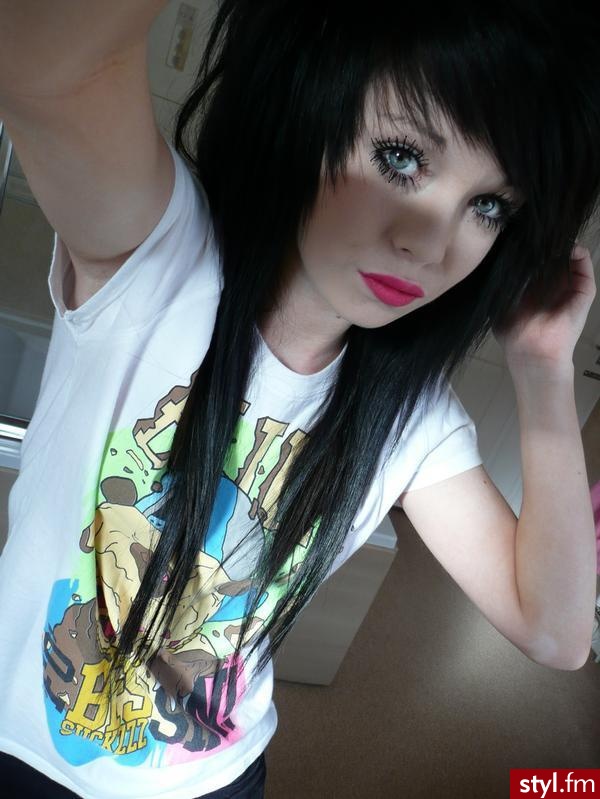 EMO Alternatywne Średnie Fryzury
