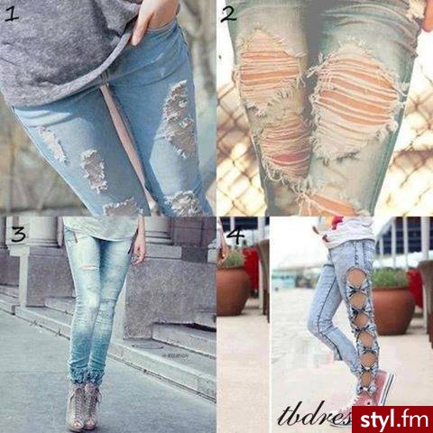 Jeansy Spodnie Moda