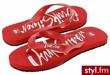 Quiksilver Klapki chłopięce LITTLE ECHO SCRIPT czerwoneroz. 36 - Klapki Buty Moda