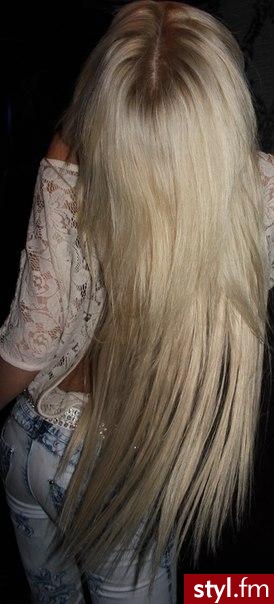 Blond Rozpuszczone Proste Na co dzień Długie Fryzury
