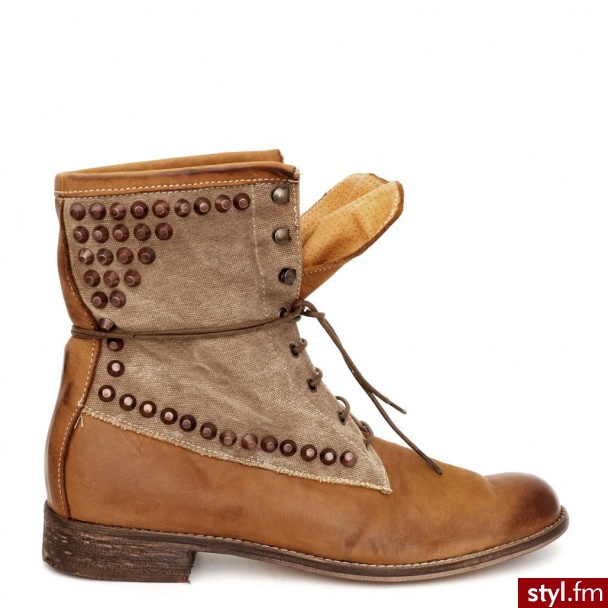 Venezia BOTKI SZNUROWANE 577B V+C CUER - Botki Buty Moda