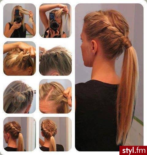 Blond Warkocze Proste Na co dzień Długie Fryzury