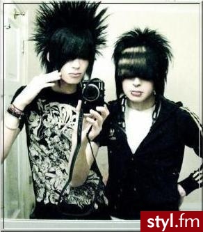 Sam i Chris. ; ) - EMO Alternatywne Średnie Fryzury