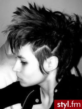Czarne Punk Rock Alternatywne Krótkie Fryzury