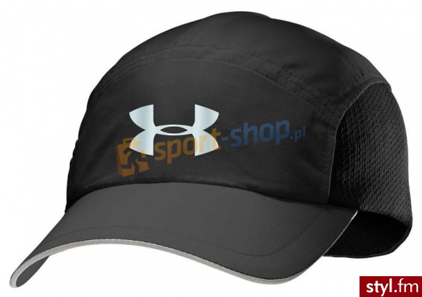 Under Armour Czapka z daszkiem Mesh Run Cap (czarna) (1236684-001) - Nakrycia głowy Dodatki Moda