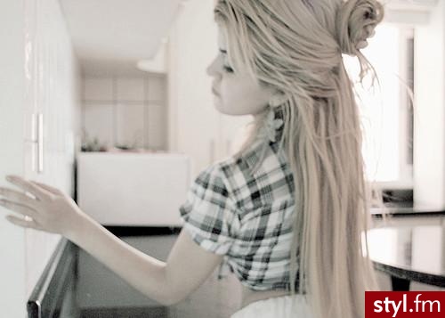 Blond Rozpuszczone Proste Na co dzień Długie Fryzury