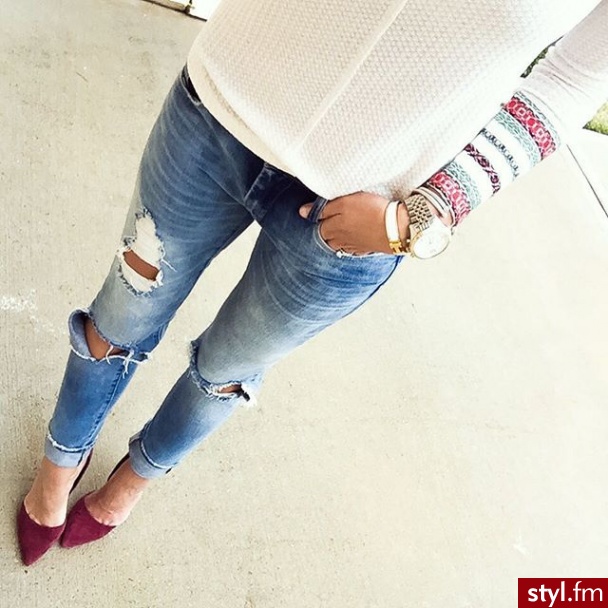 Jeansy Spodnie Moda