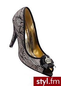 Bonprix Czółenka czarno-cielisty 909625_24606 - Czółenka Buty Moda