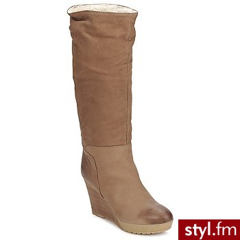Jonak BUTY - TAUPE / BEŻ - Kozaki Buty Moda