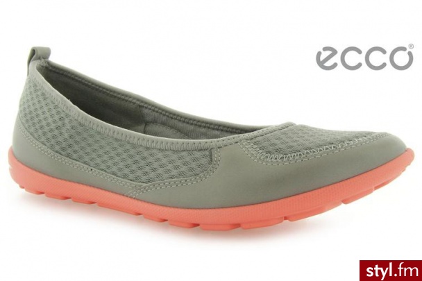 Ecco BALERINKI Jab Wild Dove Wild Dove Firefly Textile - Balerinki Buty Moda