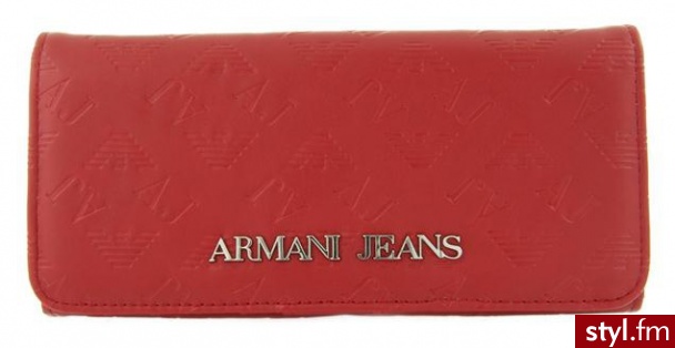 Armani Jeans PORTFEL 05V40 QX 04 RED - Portfele i etui Dodatki Moda