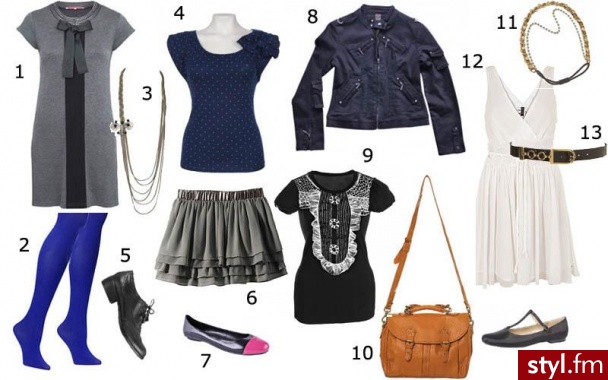 H&M (6); Nine West (2); Oasis (5); Only (12); River Island (1); Stradivarius (3); Topsecret (4, 9, 14); Topshop (10, 11, 13); Troll (7, 8) - Styler