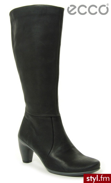 Ecco SCULPTURED ZIP BLACK - Kozaki Buty Moda